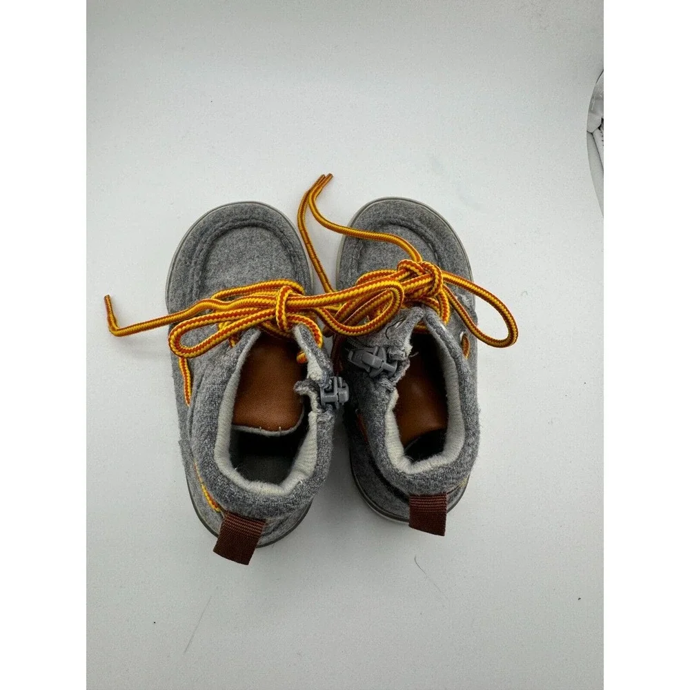 Gap Kids Boys Sneakers‎ Shoes Size 7 Oxide Gray Flannel High-Top Lace Up Casual